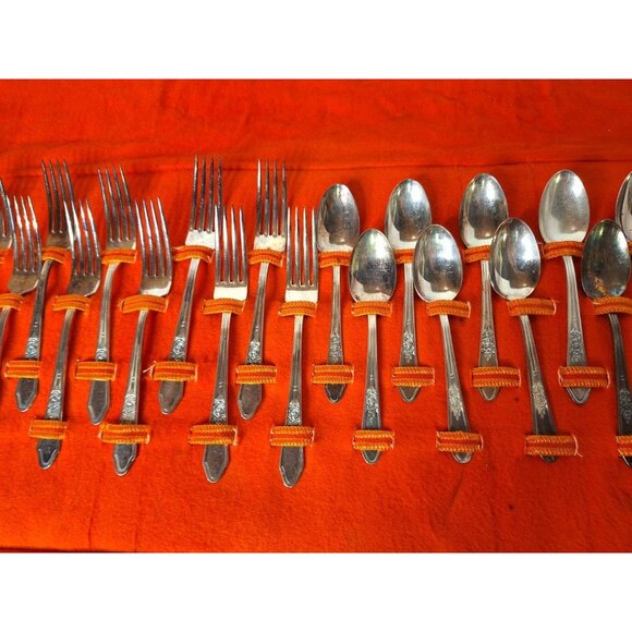 R&B A1  Spoons & Forks Kitchenware Vintage Silver Plated 26 Pieces - Picture 3 of 16